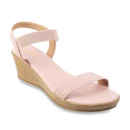 Mochi Pink Ankle Strap Wedges-picture-10