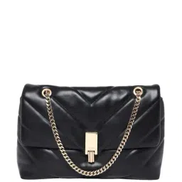 Aldo Black Quilted Medium Sling Handbag-picture-18