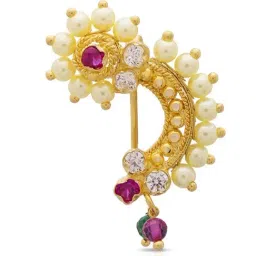 Waman Hari Pethe Jewellers 18k Gold Nosepin for Women-picture-37