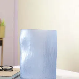 Tayhaa Blue Glass Cylindrical Vase-picture-22
