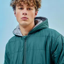 Bewakoof Men Green Nylon Relaxed Fit Casual Jacket image 4