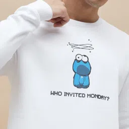 Fame Forever By Lifestyle White Regular Fit Sweatshirt image 4