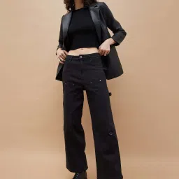 Ginger by Lifestyle Black Solid Jeans image 4