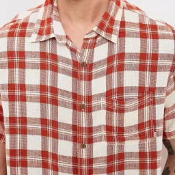 Spykar Multi Viscose Slim Checks Shirt image 4