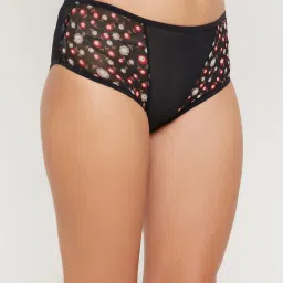 Clovia Black Printed Hipster Panty image 4