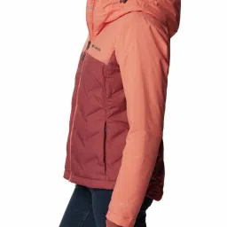 Columbia Orange & Maroon Color-Block Padded Jacket image 4