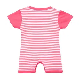 Camey Kids Pink Striped Rompers image 3