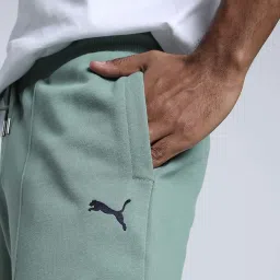 Puma Green Moon Cotton Regular Fit Joggers image 4