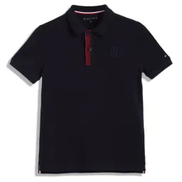 Tommy Hilfiger Kids Blue Regular Fit Polo T-Shirt-image-11