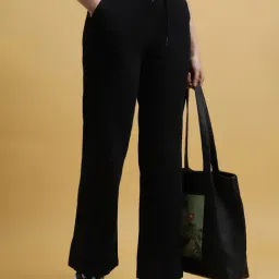Forever 21 Black Regular Fit Mid Rise Pants-image-43