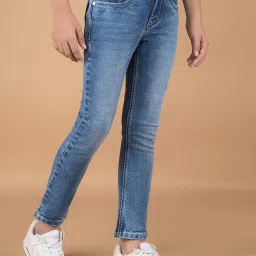 Crimsoune Club Boys Blue Solid Jeans image 4