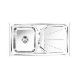 Nirali BG Kitchen Sink D'signo Series Small 915x510 mm (36x20 inch) Anti-Scratch Finish Stainless Steel, Elegance Unique image 1