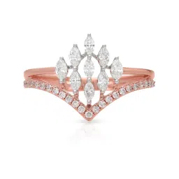 Malabar Gold and Diamonds 18k Rose Gold Diamond Cocktail Ring for Women image 4