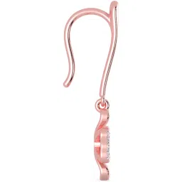 Malabar Gold and Diamonds BIS Hallmark 18k Rose Gold Diamond Drop Earrings image 4