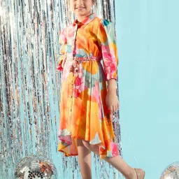 Peppermint Kids Multicolor Rayon Regular Fit 1 Dress image 4