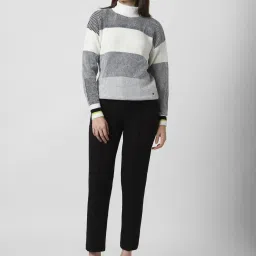 Van Heusen Grey Striped Sweater image 4