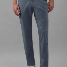 Allen Solly Blue Cotton Slim Fit Trousers-picture-42