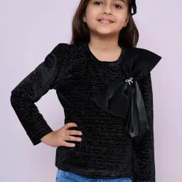 Peppermint Kids Black Knitted Regular Fit 1 Top-picture-32