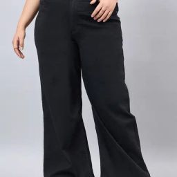 Style Quotient Black Cotton Regular Fit High Rise Jeans-picture-14
