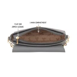 Baggit Black Solid Small Cross Body Bag image 4