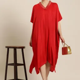 Qurvii Desi Red Kimono Dress image 4