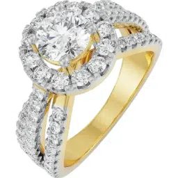 Emori 14k Yellow Gold & Diamond Crossover Round Engagement Ring-picture-20