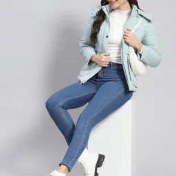 Monte Carlo Blue Regular Fit Puffer Jacket image 4