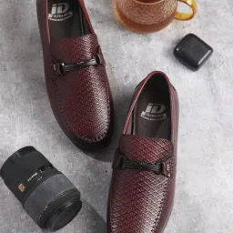 ID Men's Wine Casual Loafers-image-2