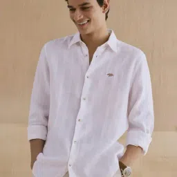 Andamen White Linen Striped Shirt-picture-40
