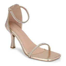 Clog London Women's Gold Ankle Strap Sandals image 2