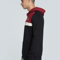 Puma Black Cotton Regular Fit Colorblock Hooded Sweatshirt image 3