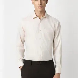 Van Heusen Beige Cotton Regular Fit Striped Shirt-picture-42