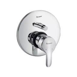 Parryware Ultra High Flow Diverter Upper Trim Pruno Series Silver Stainless Steel Chrome Finish, T5850A1-picture-0