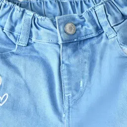 Bella Moda Girls Blue Denim Embroidered Comfort Fit Jeans image 3