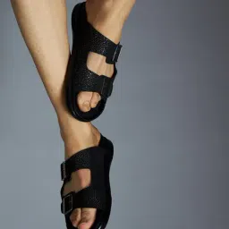 Hitz Men's Charcoal Casual Sandals-picture-34