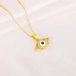 GIVA 92.5 Sterling Silver Evil Eye Pendant with Link Chain for Women-picture-24