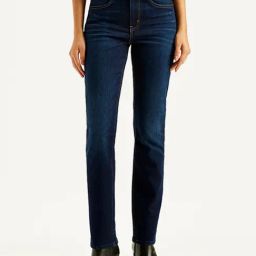Levi's 724 Navy High Rise Slim Fit Jeans-picture-32