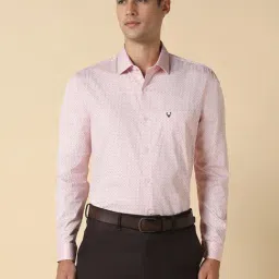 Allen Solly Pink Cotton Slim Fit Printed Shirt-picture-41