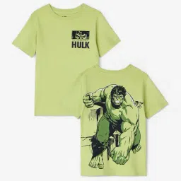 The Souled Store Boys Green Hulk Cotton Regular T-Shirt-picture-22