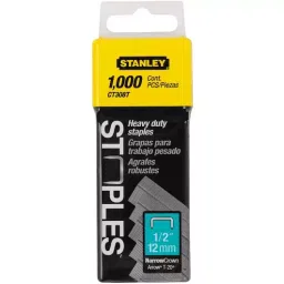 STANLEY 13 mm Flat Narrow Crown Staples Galvanized Finish, CT308T (Pack of 1000)-picture-22