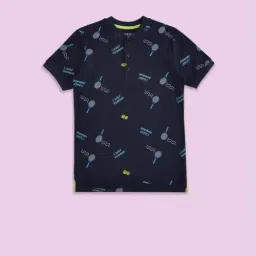 Pantaloons Junior Navy Cotton Printed T-Shirt-picture-33
