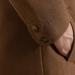 Fablestreet Brown Polyester Overcoat image 5