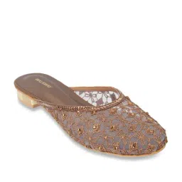 Walkway Women's Antic Gold Mule Shoes-image-43