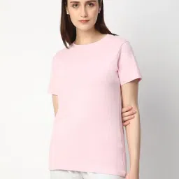 R&B Baby Pink Cotton Regular Fit T-Shirt-picture-43