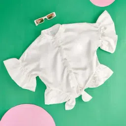 Pantaloons Junior Off-White Cotton Regular Fit Top-image-26