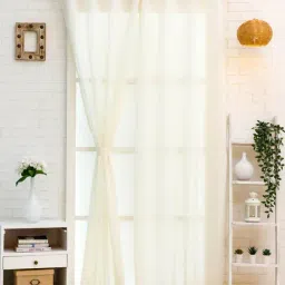 Ariana Ecru Cotton Linen 7 ft Door Curtain-image-18