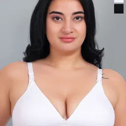 Fabme Women Pack of 2 Half Coverage Bra  Plus Size image 1