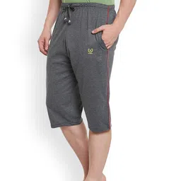 mack jonney VIMAL JONNEY Men Grey Solid Lounge Shorts C1-ANTHRA001 image 5