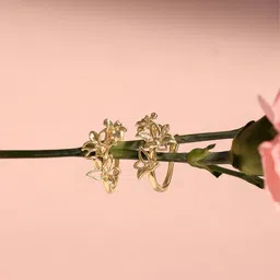 Mia by Tanishq Flutter Bloom Hoop Earrings-picture-32