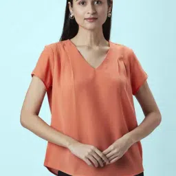 Annabelle by Pantaloons Orange Regular Fit Top-image-3